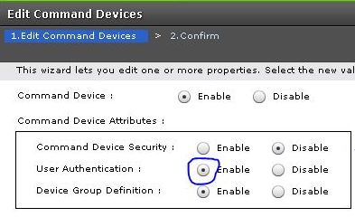 Comand device setup