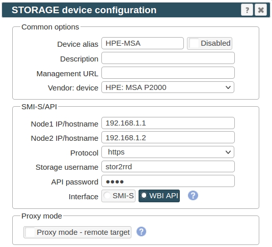 HPE MSA Storage management